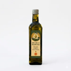 Premium glass bottle of Olimancha Arbequina Extra Virgin Olive Oil - 500ml.
